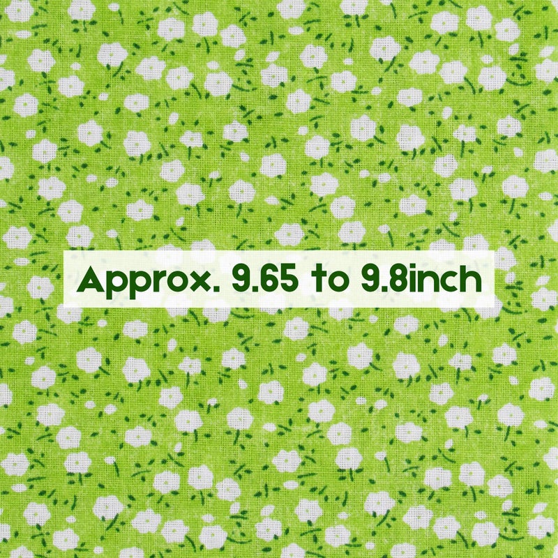 AUEAR, 35 Pack Cotton Print Fabric Bundle Squares 9.8"x9.8" Quilting Sewing Floral Precut Sheets for DIY Scrapbooking Dot Pattern (Bright Colors: Red & Blue Yellow Pink Green) - Image 5